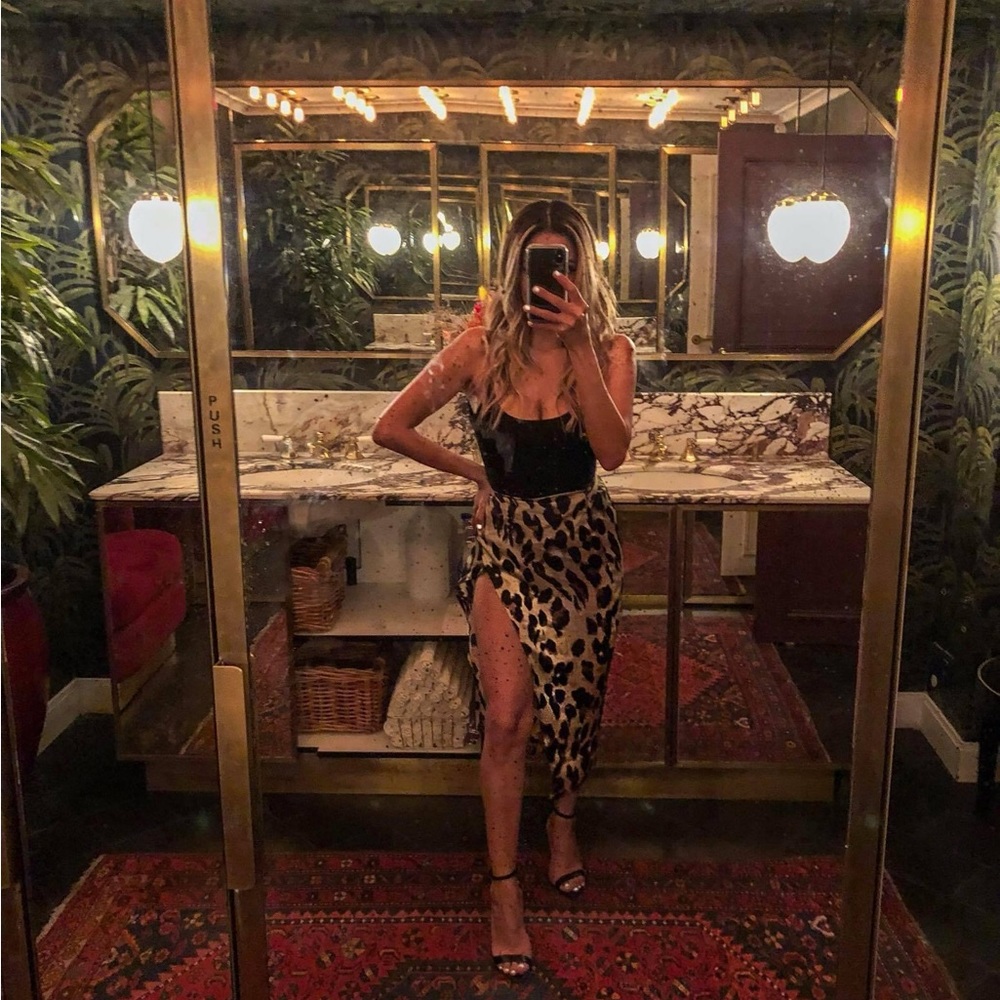VRG GRL, Wrap Skirt, Midi Skirt, Cheetah Print